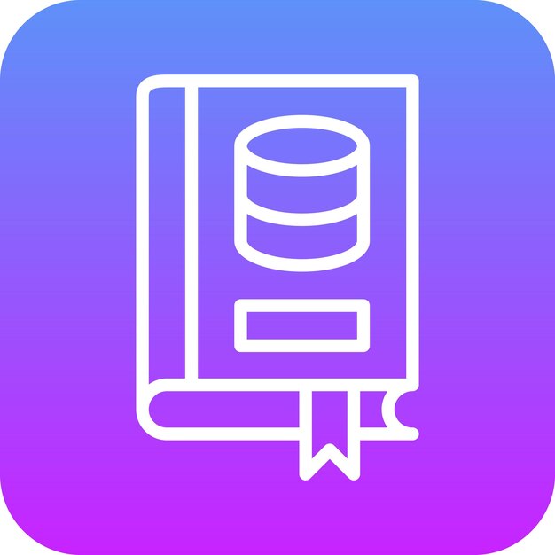 図書館のデータベースベクトルアイコンのイラスト