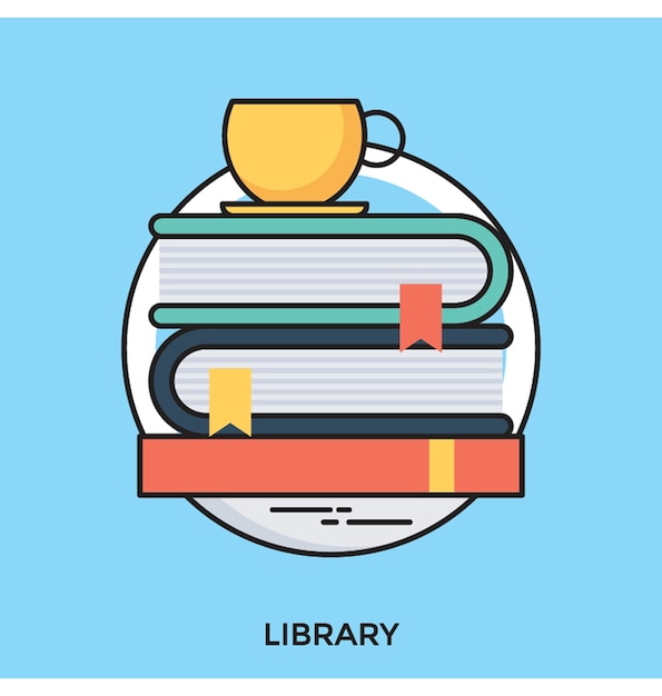 Library Flat vector Icon