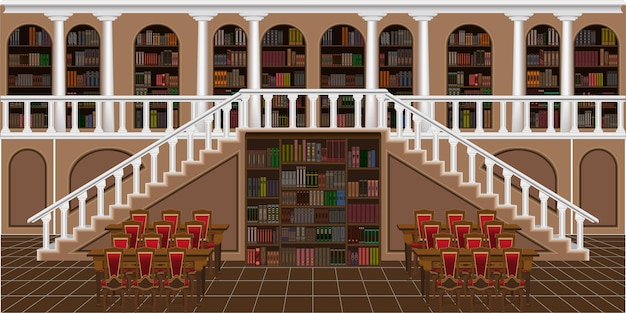 library interior at university or castle