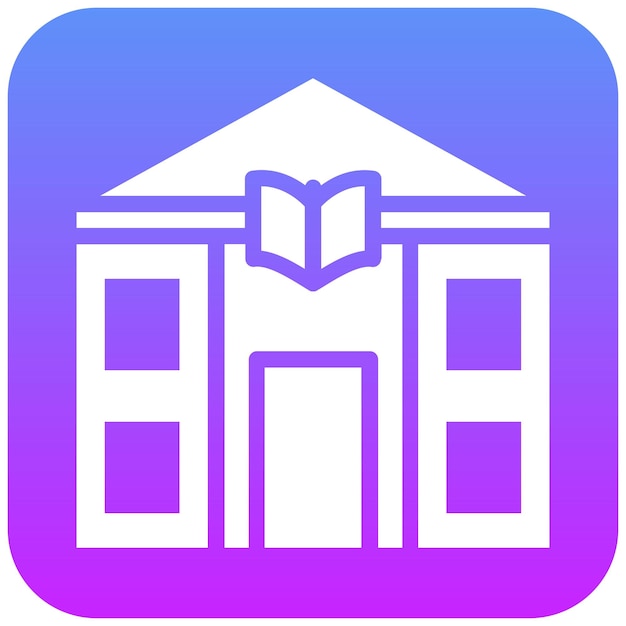 図書館のベクトルアイコン イラスト