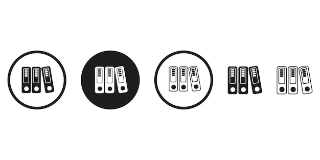 Library vector icon set. Simple book symbol. eps10