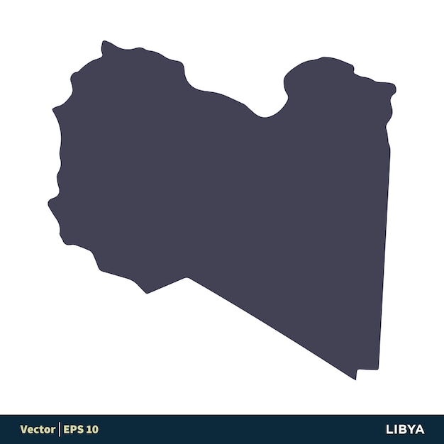 Libya Africa Countries Map Icon Vector Logo Template Illustration Design Vector EPS 10