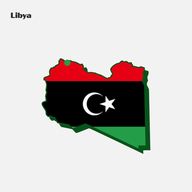 Libya Country Flag Map Infographic