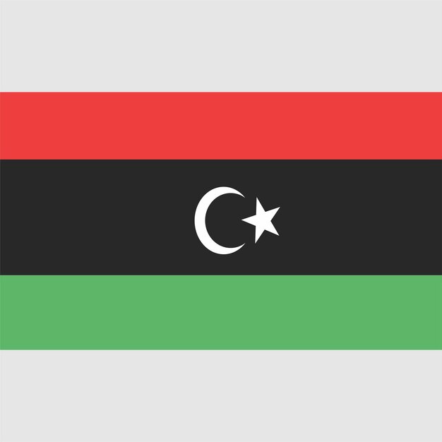 Libya flag vector and jpg file