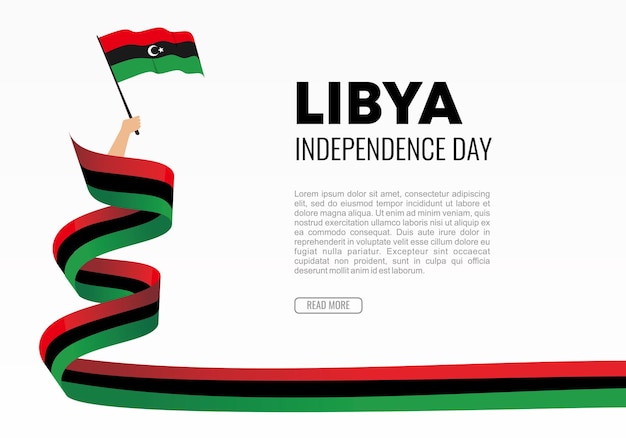 Libya independence day background banner poster for celebration on December 24 th