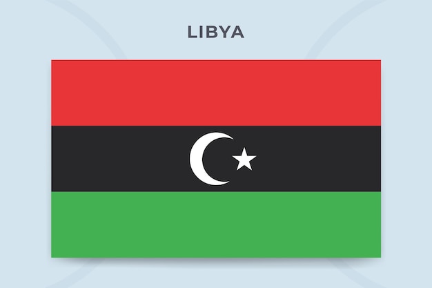 Libya national flag design template