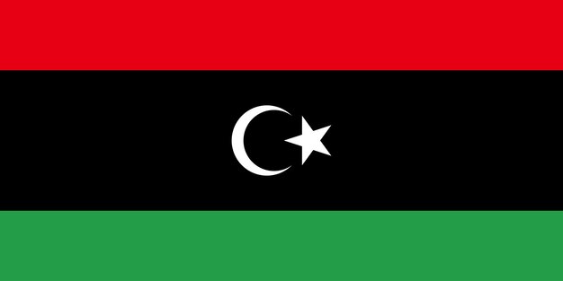 Vector libya national flag