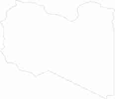 Vector libya outline map