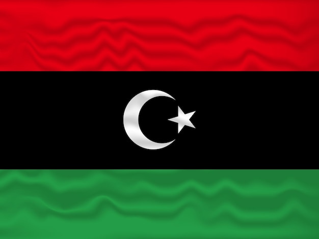 Vector libya wavy flag in vector