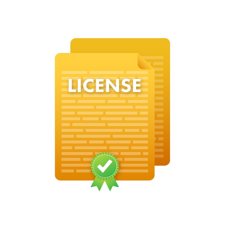 Vector license document business icon paper documents vector stock illustration