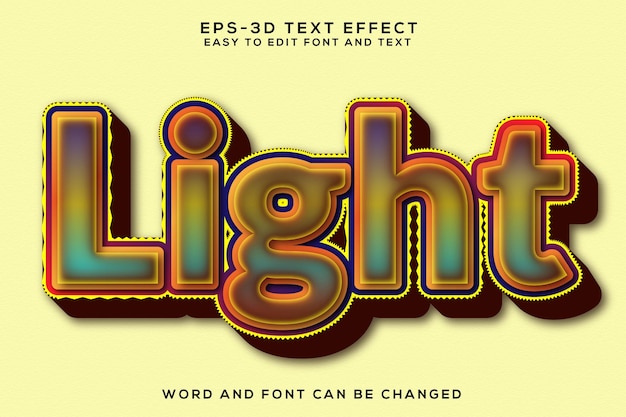 Licht 3D-teksteffect