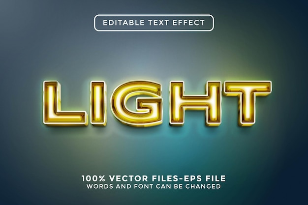 Vector licht bewerkbaar teksteffect