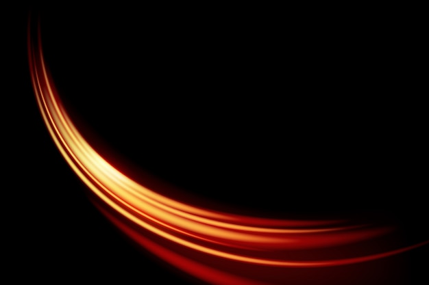 Licht curve gloeien effect op zwarte achtergrond