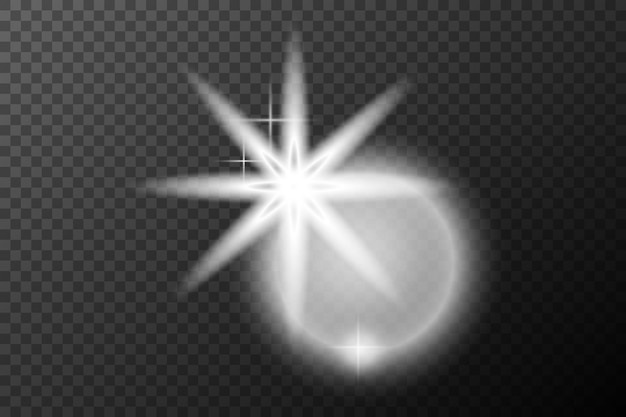 Licht-effect geïsoleerde flare band ontploffing stoflijn zonne-flare ster vonk zonlicht vector achtergrond