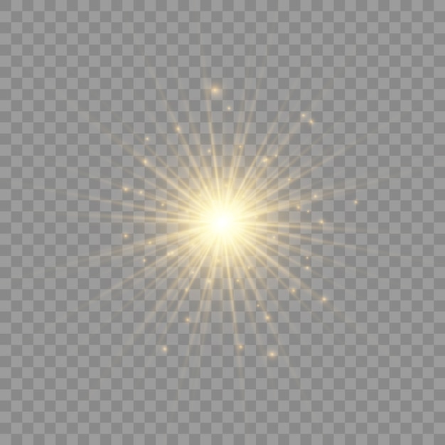 Licht flare speciaal effect met lichtstralen en magische schitteringen