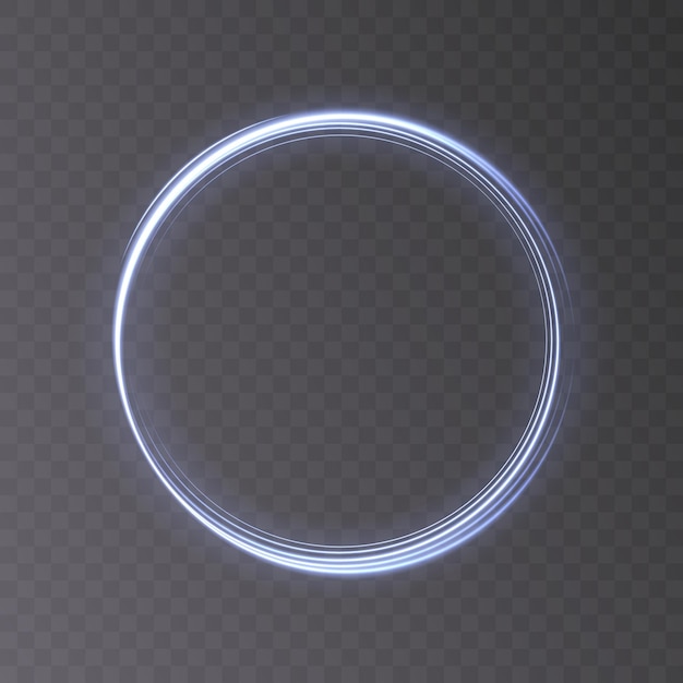 Licht gouden cirkel. Rond gouden lijnlichteffect. Gloeiende gouden cirkel. PNG. EPS-vector