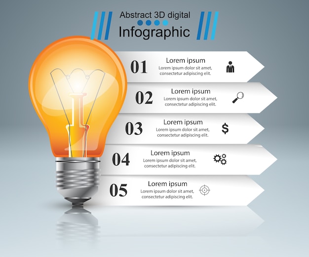 Licht papier infographic