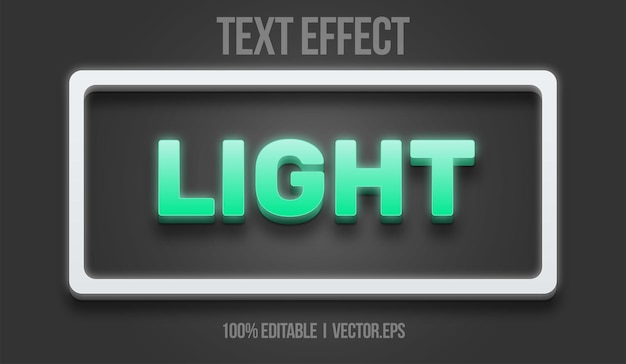 Licht teksteffect bewerkbaar