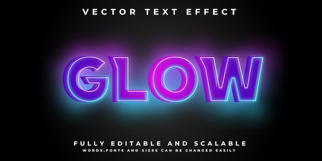 licht teksteffect met donkere achtergrond
