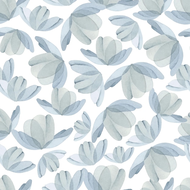Lichtblauw knoppen naadloos patroon bloemenbehang