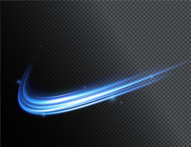 Lichtblauwe Twirl. Kromme lichteffect van blauwe lijn. Lichtgevende blauwe cirkel. Lichtblauw voetstuk.
