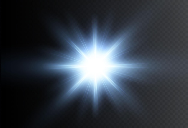 Lichte ster blauwe png. Lichte zon blauwe png. Lichtflits blauw png. vectorillustrator.