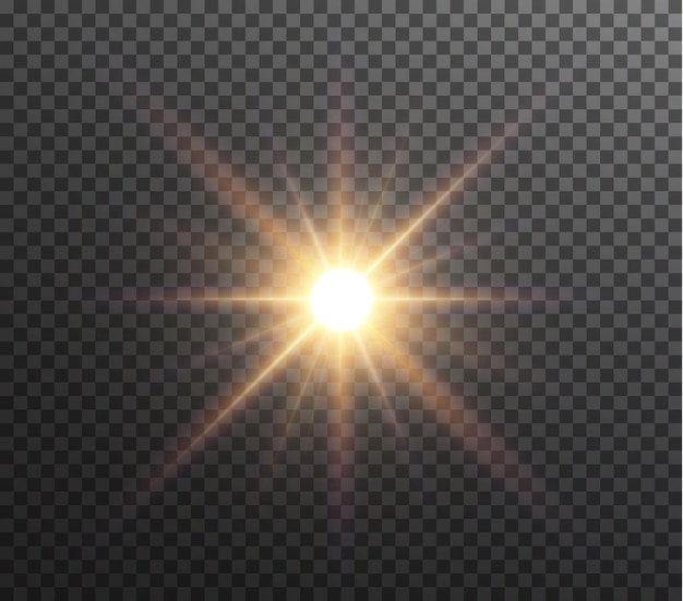 Lichte ster goud png lichte zon goud png lichtflits goud png vector illustrator