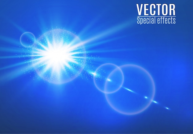 Vector lichteffect, zonlicht of sterrenlicht