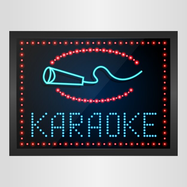 Lichtend led-paneelbanner karaoke-teken