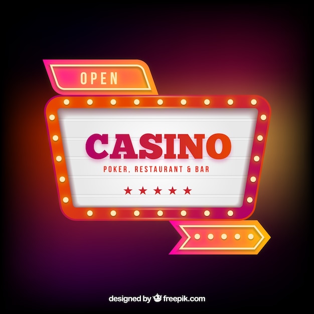 Lichtgevende casino poster achtergrond