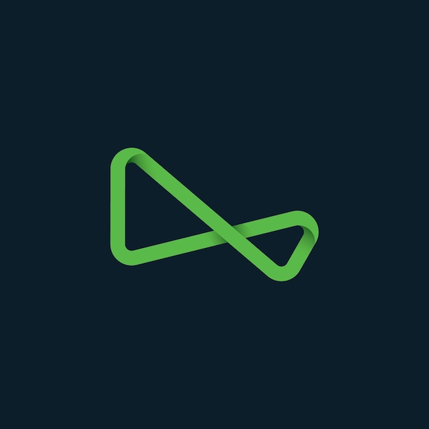 Lichtgroene oneindigheidssymbool Golf logo vector ontwerpsjabloon