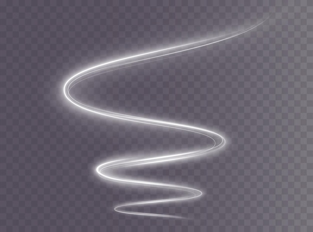 Lichtwit Twirl Curve-lichteffect van witte lijn Lichtgevende witte cirkel PNG Lichtwit voetstuk