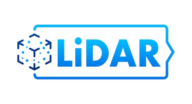 Lidar scanner pictogram teken vector voorraad illustratie