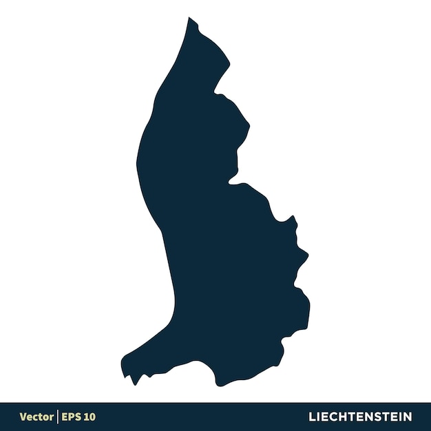 Лихтенштейн Европа Страны Карта Вектор Икона Шаблон Иллюстрация Дизайн Вектор EPS 10