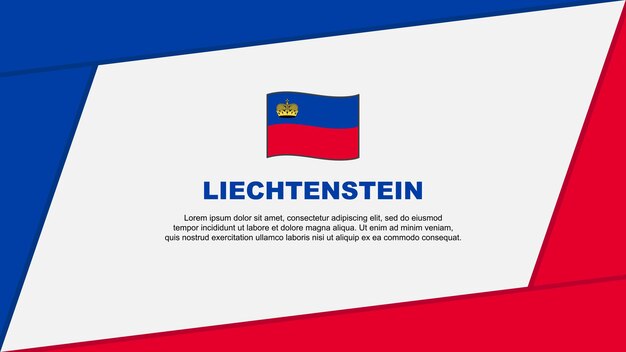 Liechtenstein Flag Abstract Background Design Template Liechtenstein Independence Day Banner Cartoon Vector Illustration Liechtenstein Banner