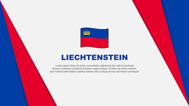Флаг Лихтенштейна Абстрактный Фон Дизайн Шаблона День Независимости Лихтенштейна Баннер Мультфильм Векторные Иллюстрации Флаг Лихтенштейна