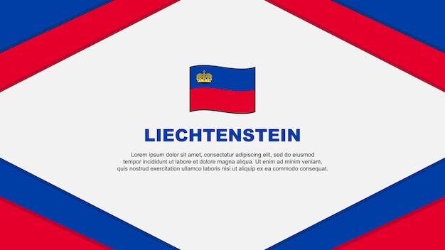 Liechtenstein Flag Abstract Background Design Template Liechtenstein Independence Day Banner Cartoon Vector Illustration Liechtenstein Template