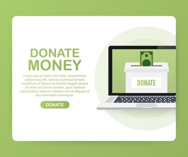 Liefdadigheid, donatie concept. doneer geld met box business, finance