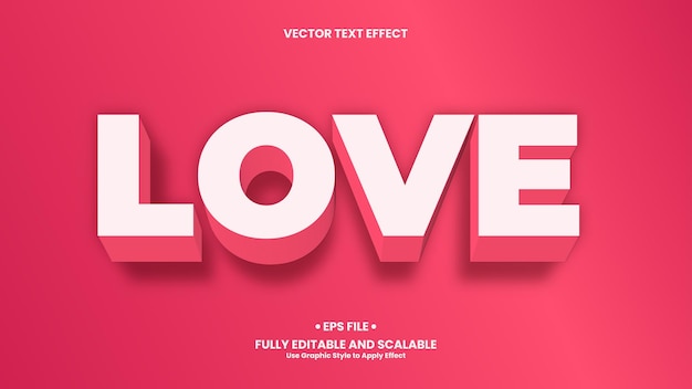 Liefde 3d-teksteffect