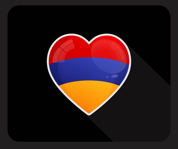 Vector liefde armenië pride vlag icon