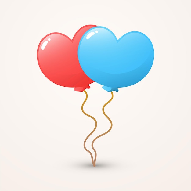 Liefde ballon pictogram vectorillustratie