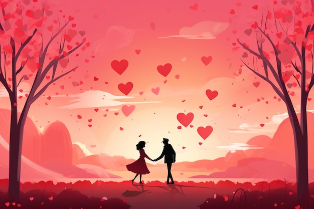 Liefde behang Gelukkige Valentijnsdag