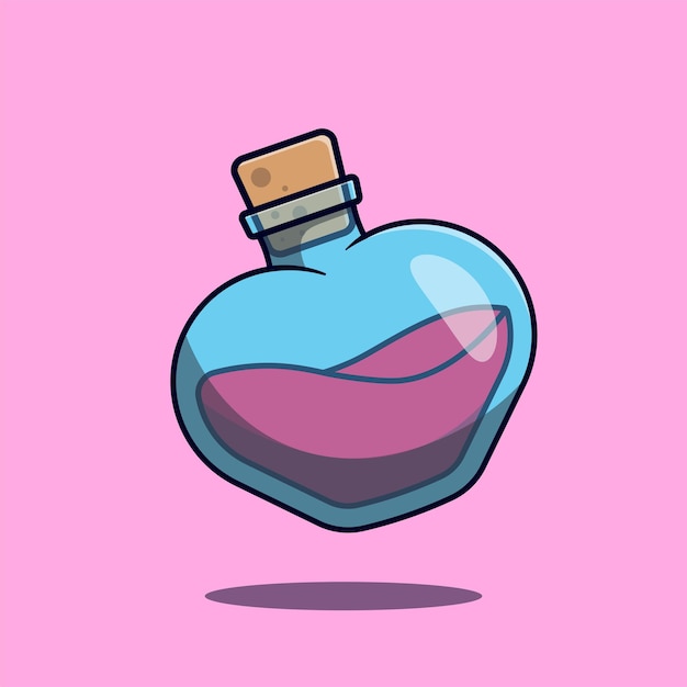 Liefde gif fles vectorillustratie