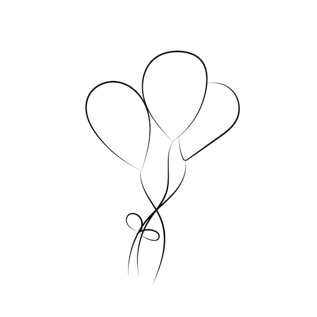 Vector liefde hart ballon