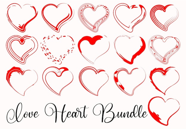 liefde hart ontwerp bundel valentijn ontwerp
