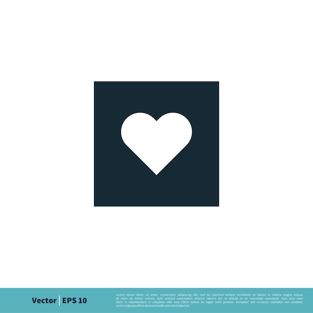 Vector liefde hart pictogram vector logo sjabloon illustratie ontwerp vector eps 10