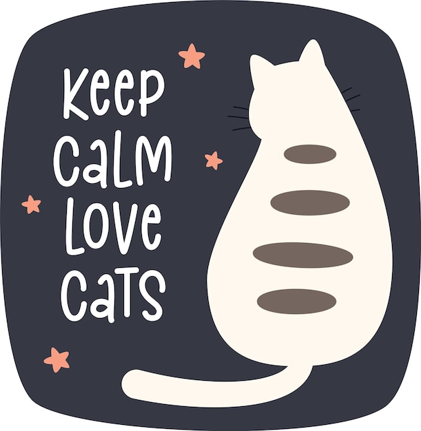 Vector liefde katten sticker