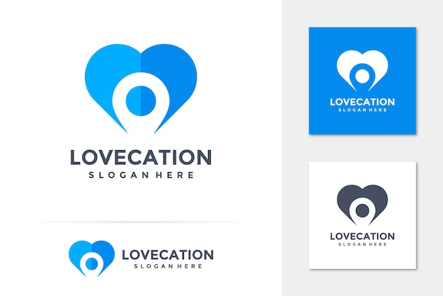 Liefde locatie logo vector