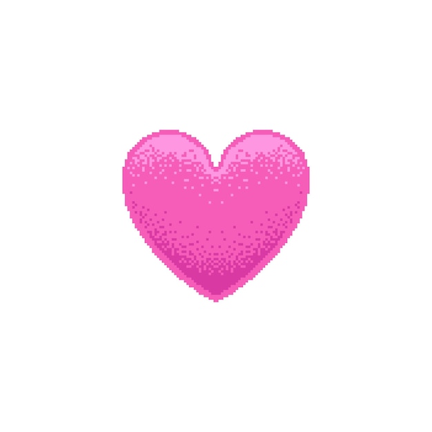 Vector liefde logo icoon in pixel art