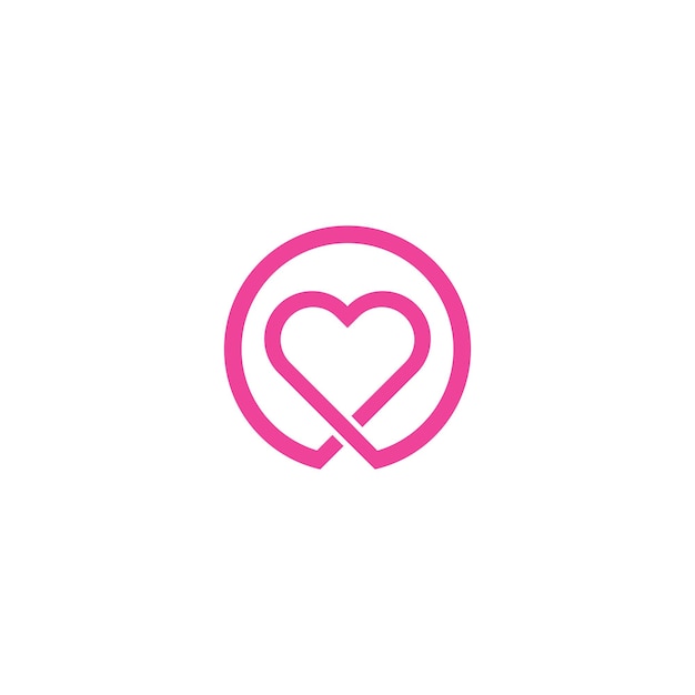 Liefde Logo Vector pictogram illustratie ontwerp